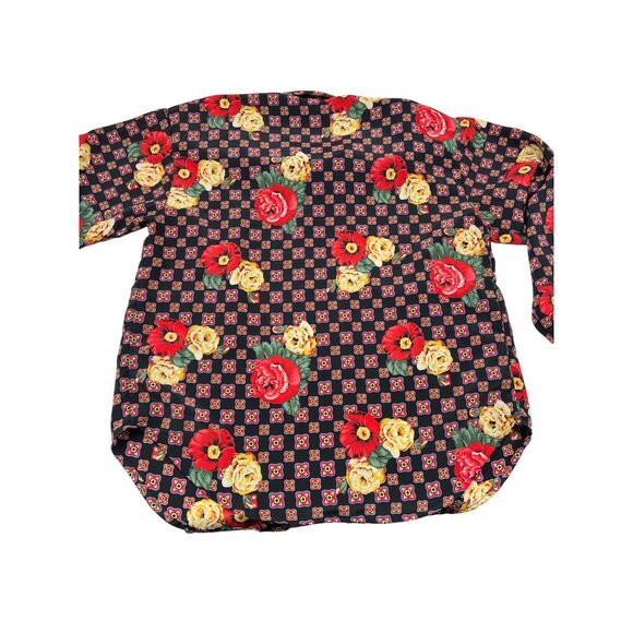 Vintage Womens Size 10 Medium Floral Button-Up Blouse By Impressions Of Californ - Picture 4 of 4